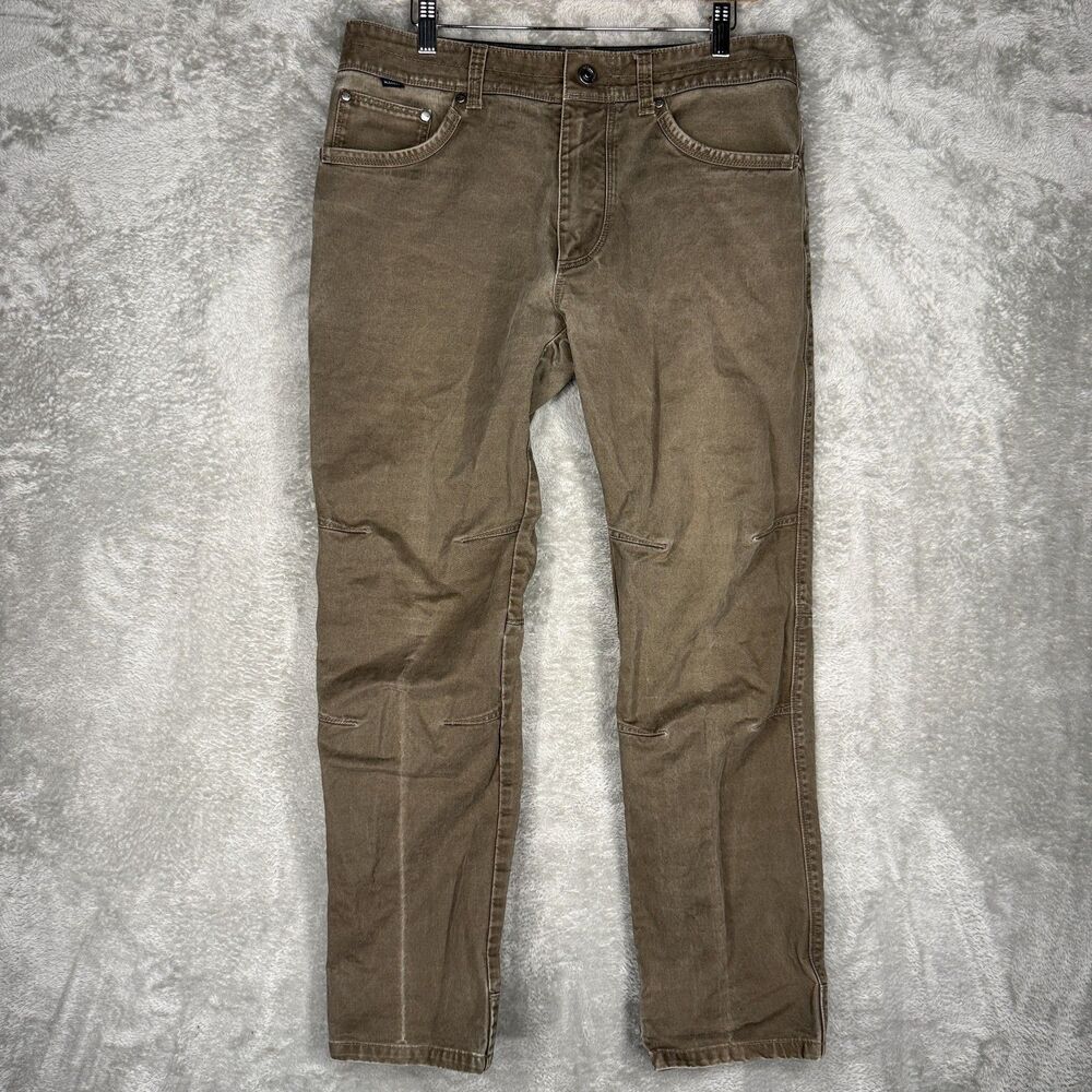 Kuhl Pants Mens 34x30 (34x28.5) Free Rydr Brown Outdoor Hike Patina Dye Heavy